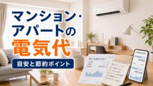 マンション・アパートの電気代目安と節約ポイント｜比較・見直しガイドのアイキャッチ画像
