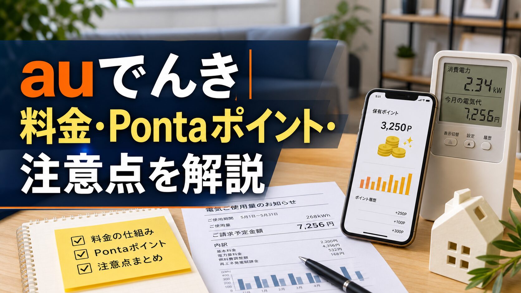 auでんき|料金・Pontaポイント・注意点を解説のアイキャッチ画像