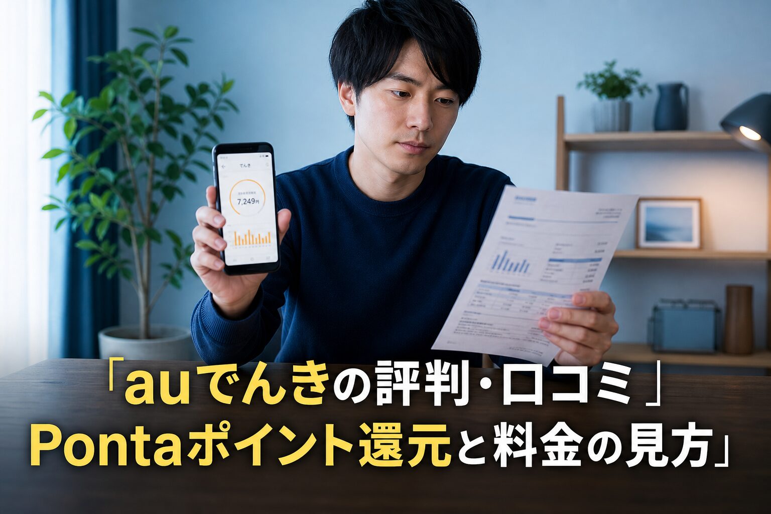 auでんきの評判・口コミ｜Pontaポイント還元と料金の見方のアイキャッチ画像