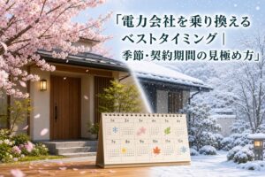 電力会社を乗り換えるベストタイミング｜季節・契約期間の見極め方のアイキャッチ画像