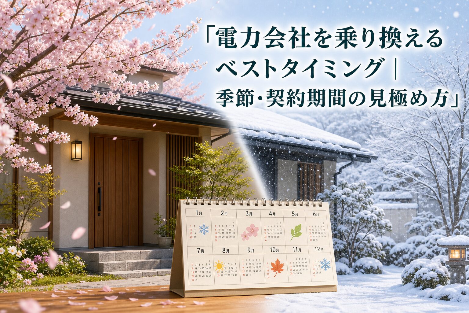 電力会社を乗り換えるベストタイミング｜季節・契約期間の見極め方のアイキャッチ画像