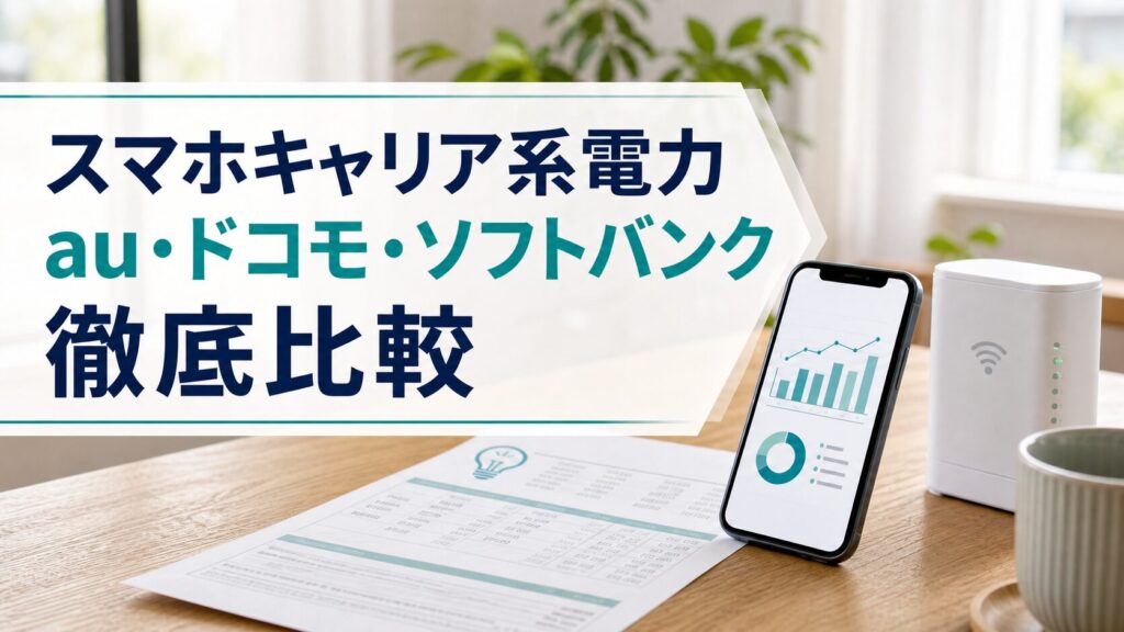 スマホキャリア 電力 比較のランキング｜特徴と確認ポイントのアイキャッチ画像