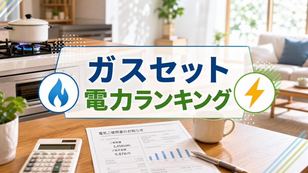 ガスセット電力ランキング｜電気とガスをまとめて選ぶ確認ポイントのアイキャッチ画像