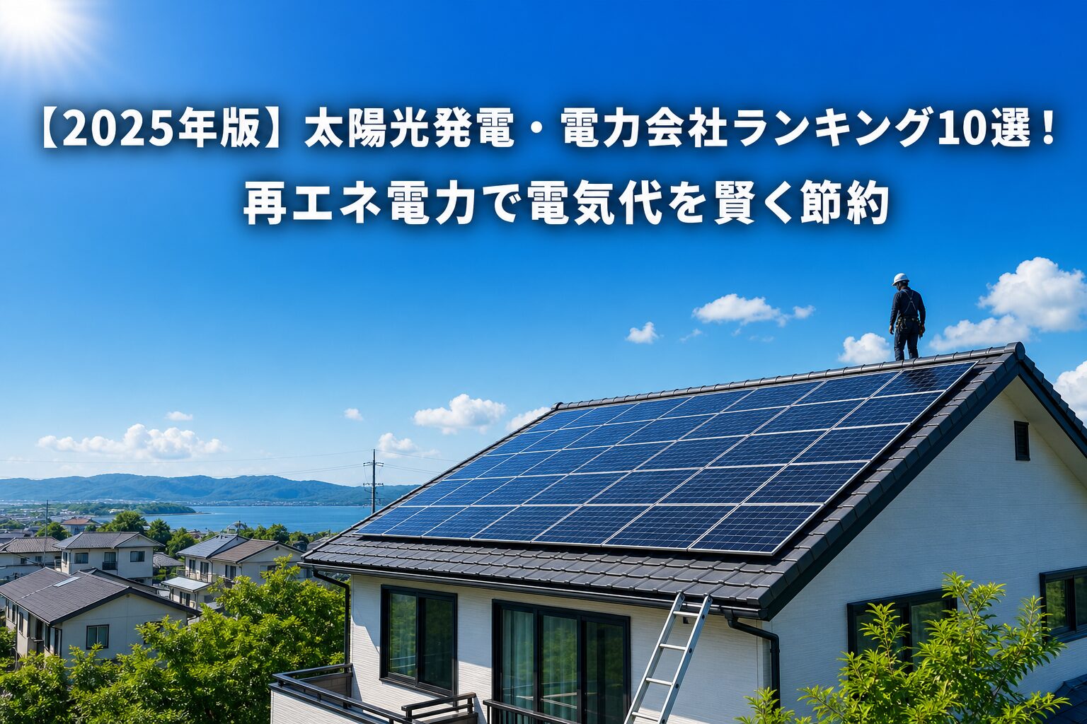 【2025年版】太陽光発電・電力会社ランキング10選！再エネ電力で電気代を賢く節約のアイキャッチ画像