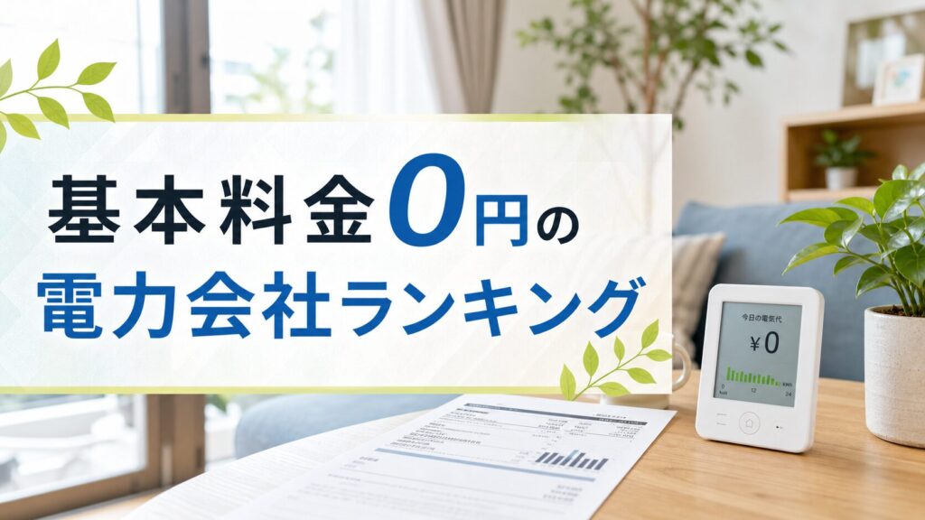 基本料金0円の電力会社ランキング｜少額利用で確認したい料金項目のアイキャッチ画像