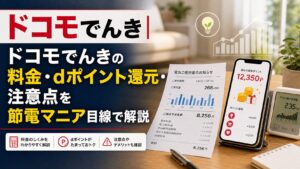 ドコモでんき|ドコモでんきの料金・dポイント還元・注意点を節電マニア目線で解説のアイキャッチ画像