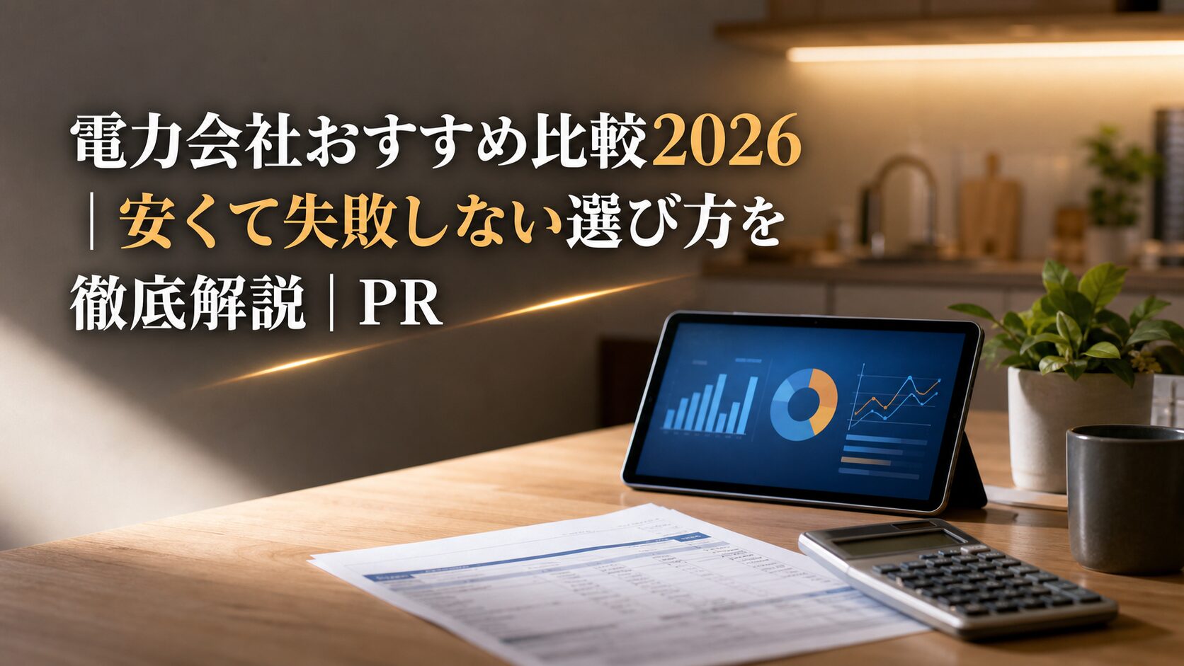 電力会社おすすめ比較2026｜安くて失敗しない選び方を徹底解説｜PRのアイキャッチ画像