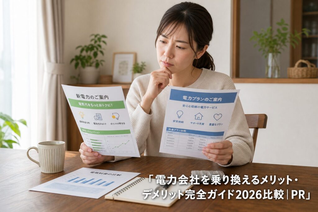 電力会社を乗り換えるメリット・デメリット完全ガイド2026比較｜PRのアイキャッチ画像