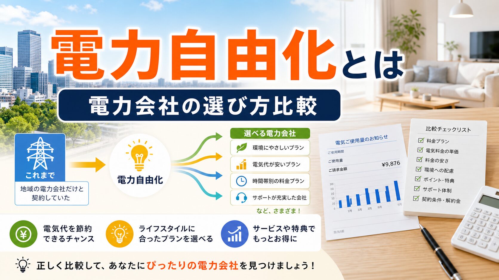 電力自由化とは|自由化後の電力会社の選び方比較のアイキャッチ画像