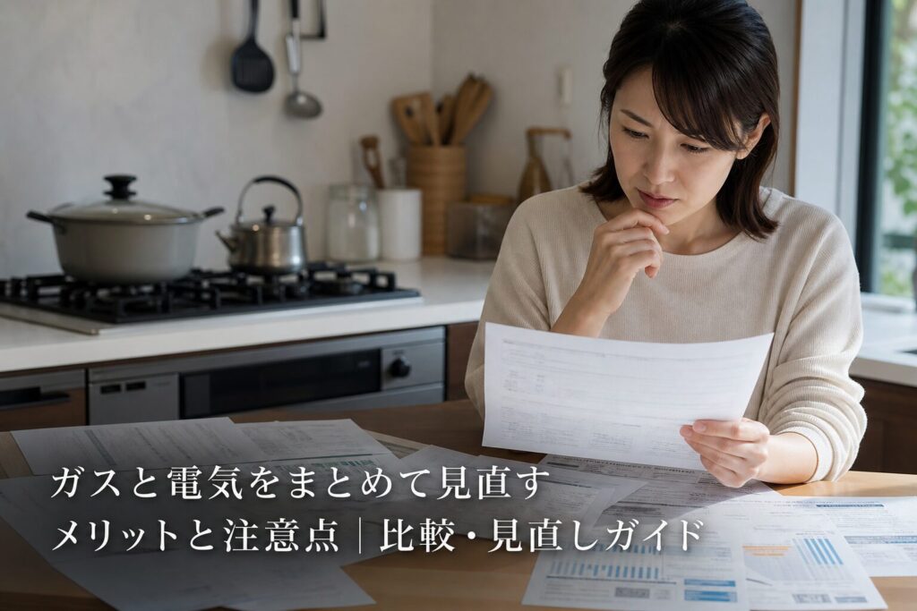 ガスと電気をまとめて見直すメリットと注意点｜比較・見直しガイドのアイキャッチ画像
