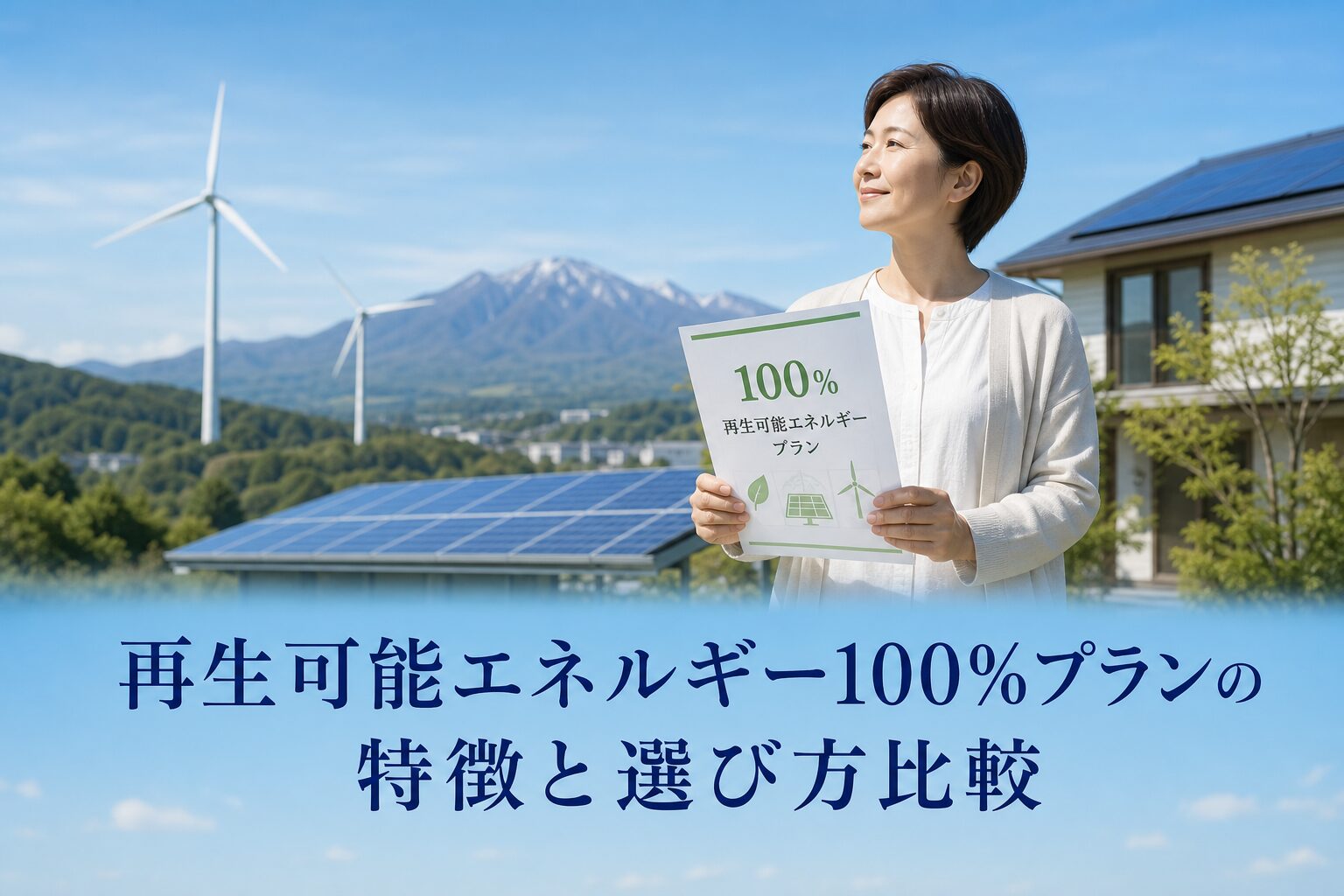 再生可能エネルギー100%プランの特徴と選び方比較のアイキャッチ画像