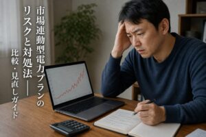 市場連動型電力プランのリスクと対処法｜比較・見直しガイドのアイキャッチ画像