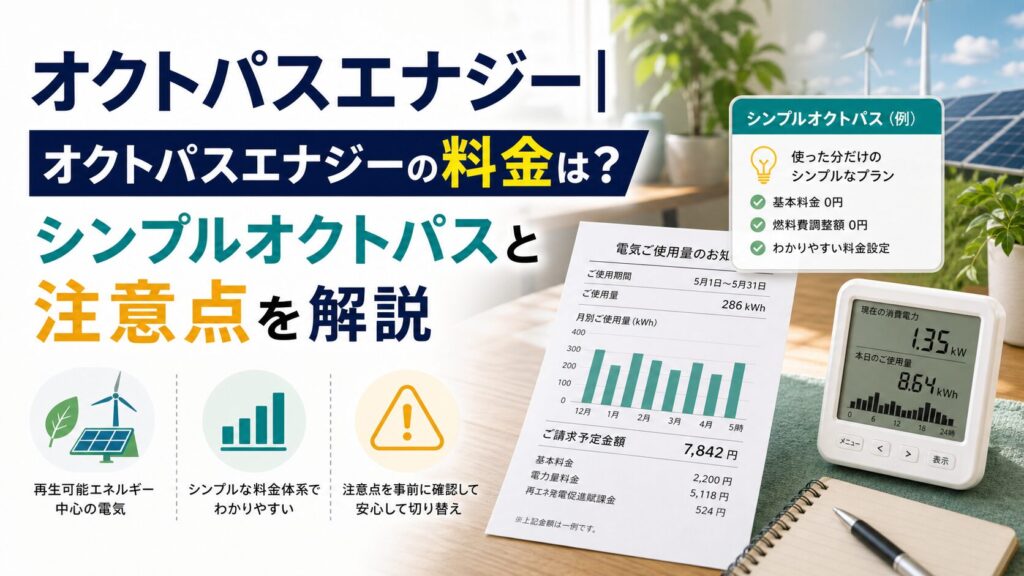 オクトパスエナジーの料金は？シンプルオクトパスと注意点を解説のアイキャッチ画像