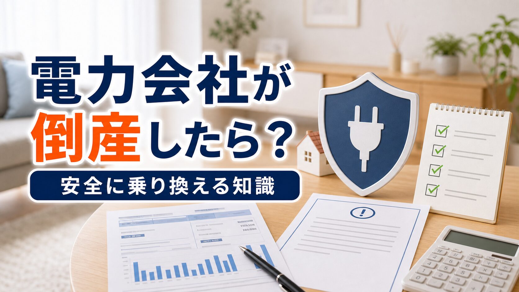 電力会社が倒産したらどうなる？安全に乗り換えるための知識｜比較・見直しガイドのアイキャッチ画像