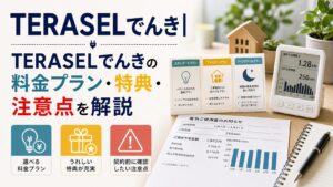 TERASELでんき|TERASELでんきの料金プラン・特典・注意点を解説のアイキャッチ画像