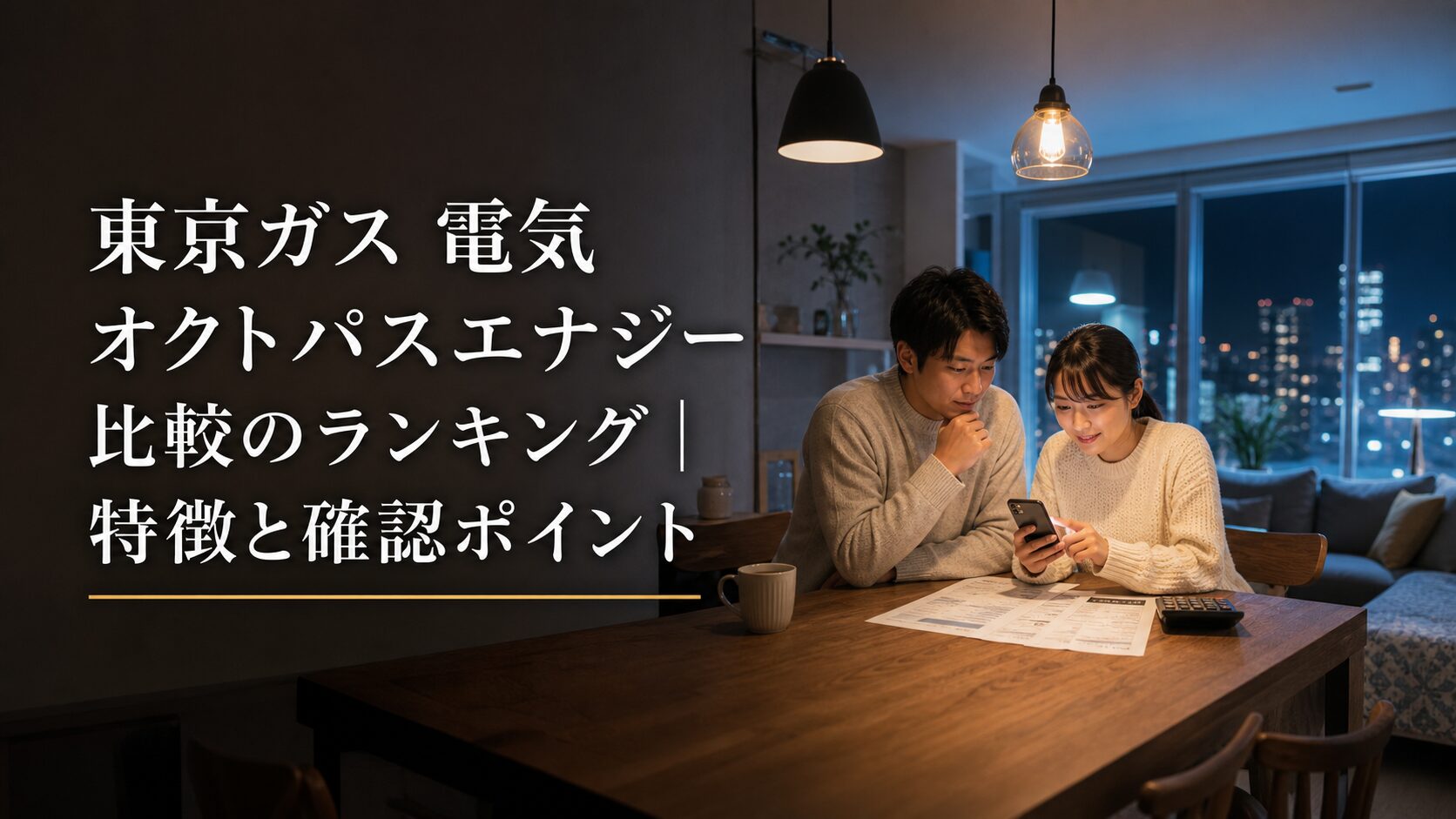 東京ガス 電気 オクトパスエナジー 比較のランキング｜特徴と確認ポイントのアイキャッチ画像