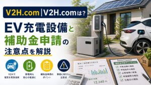V2H.com|V2H.comは？EV充電設備と補助金申請の注意点を解説のアイキャッチ画像
